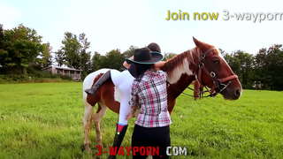 3Way శృంగార - సెక్స్ కుటుంబం వ్యవసాయ