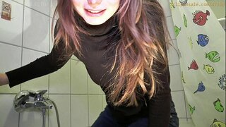 جینز نظر بکنی میں panty گیلا