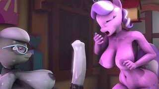 Futa כפית של כסף x יהלום הכתר Facefuck-60FPS