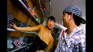 Sharon Lee is fucked by a spaniard in his store