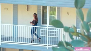 Stepmom खाने उनको lesbian किशोर stepdaughters कपाल cunt